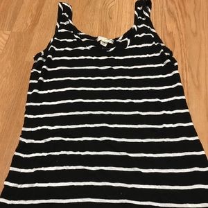 Black and White striped tank top